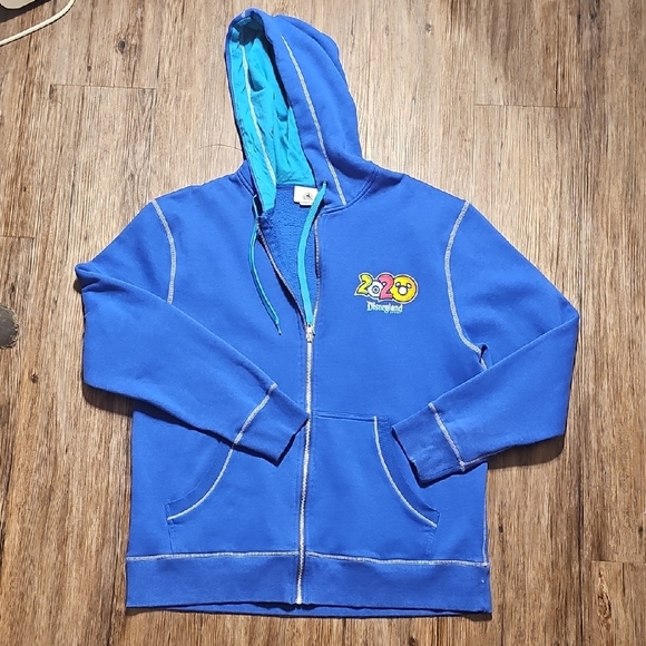 Disney Blue Zip-Up Hoodie with 2020 Logo - Picture 1 of 8